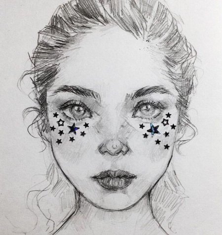 Лицо рисунок эскиз