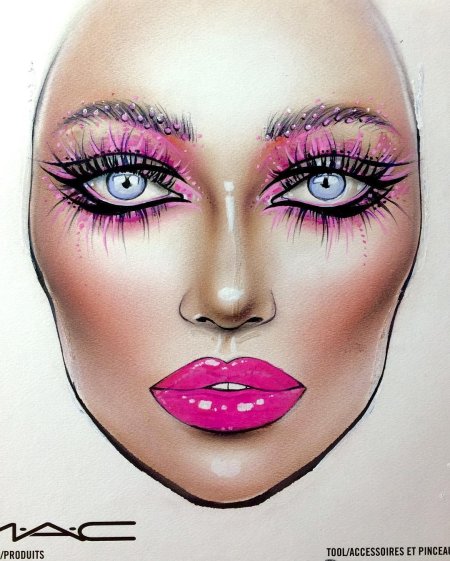 Фэшн иллюстрации макияж