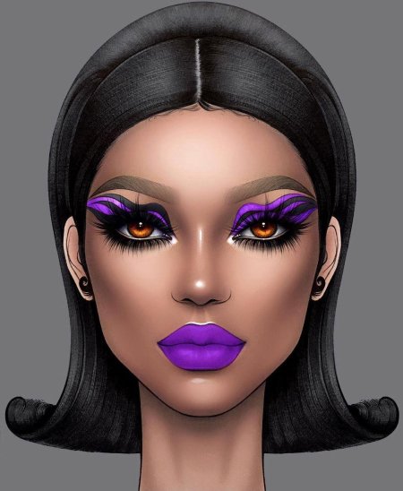 Макияж иллюстрация