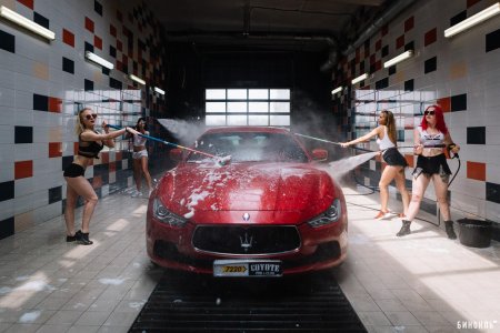 Фотосессия на автомойке