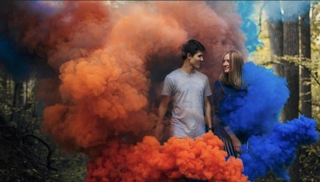 Цветной дым гендер пати