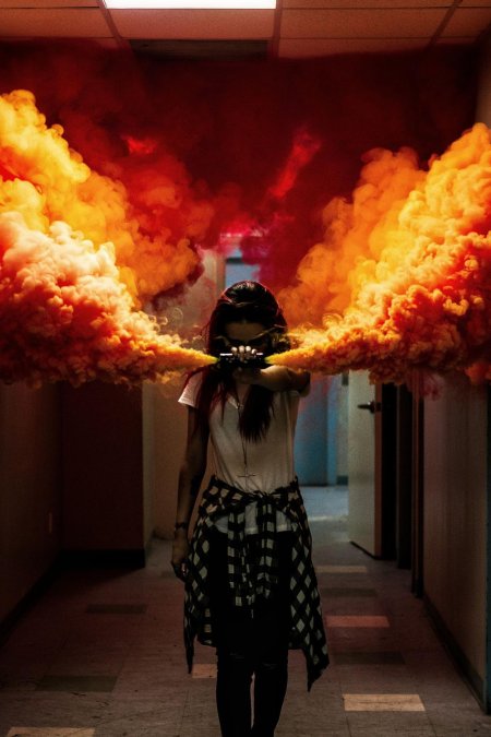 Фотосессия с дымом