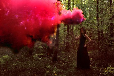 Фотосессия с цветным дымом