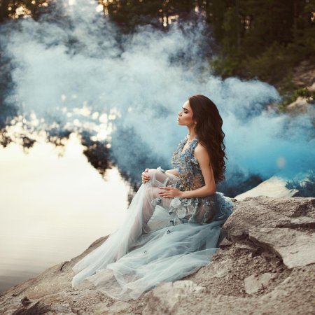 Фотосессия с цветным дымом