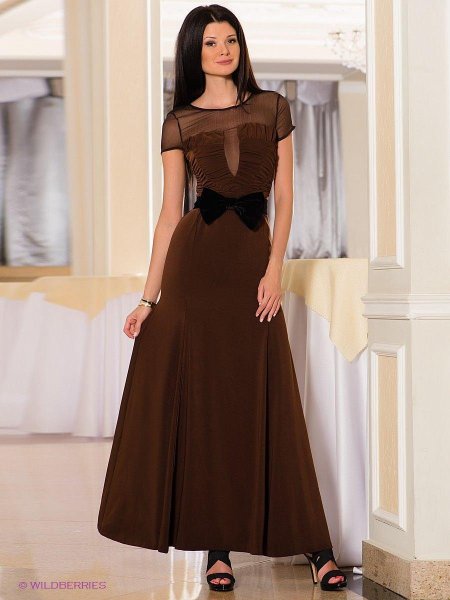 Платье шоколадного цвета