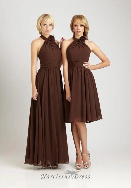 Платье шоколадного цвета