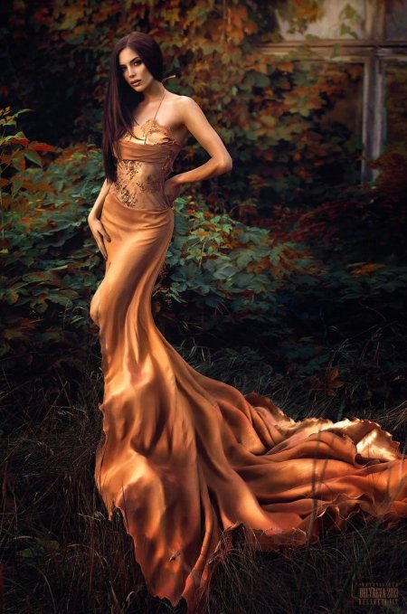 Девушка в длинном платье