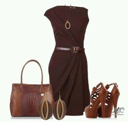 Платье шоколадного цвета