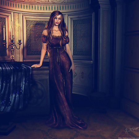 Девушка в платье фэнтези