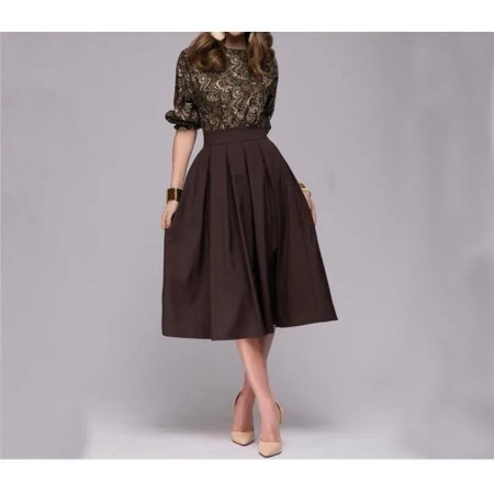 Коричневое платье