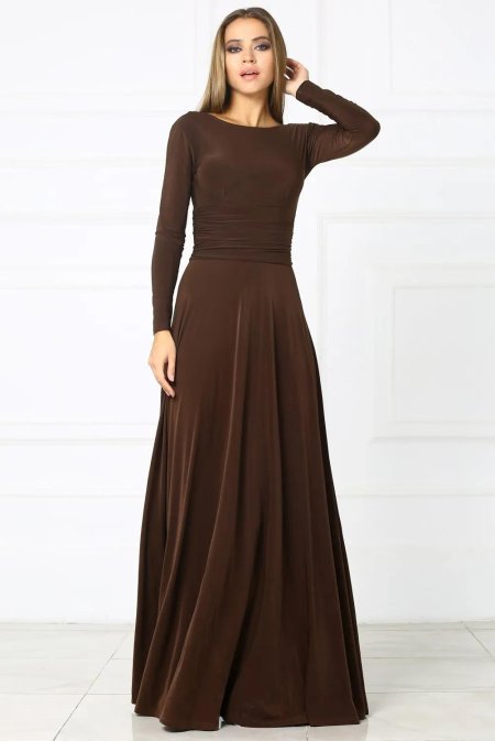 Шоколадное платье