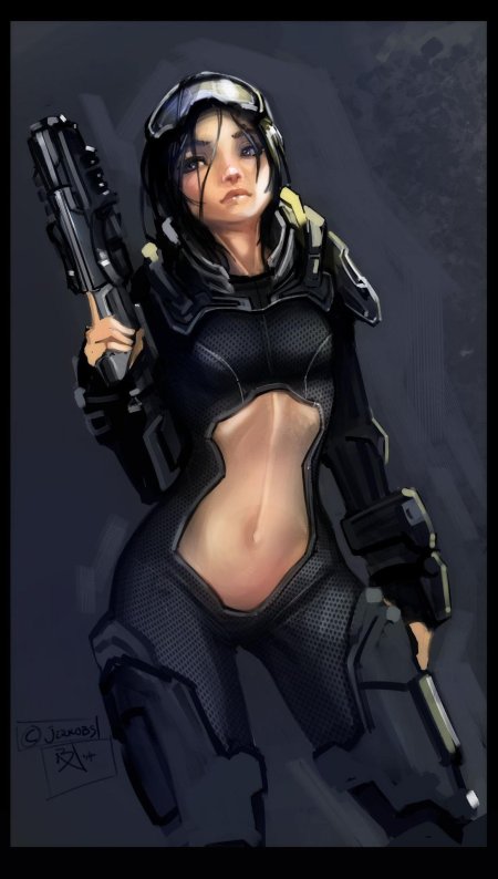 Киберпанк девушки солджерс