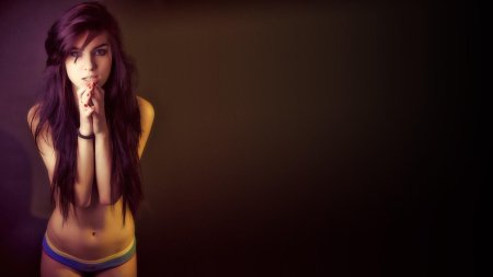 Фиолетовые волосы у девушек