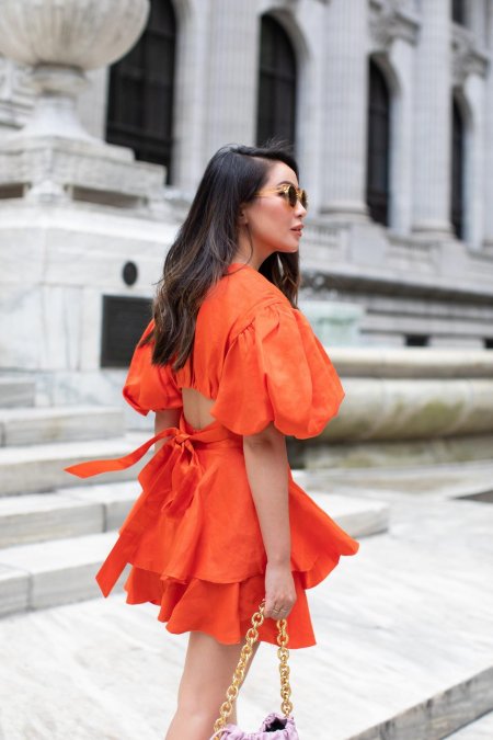 Платье зара оранжевое