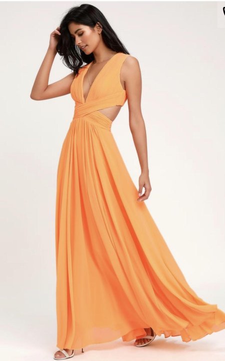 Платье оранжевое