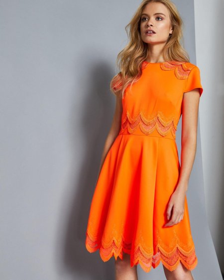 Оранжевое платье зиммерман