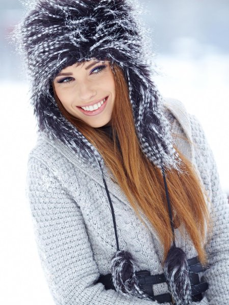 Девушка зима