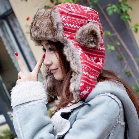 Шапка женская зимняя ушанка