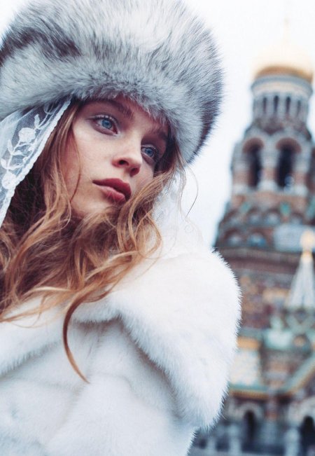 Фотосессия в стиле рашен герл в шубе