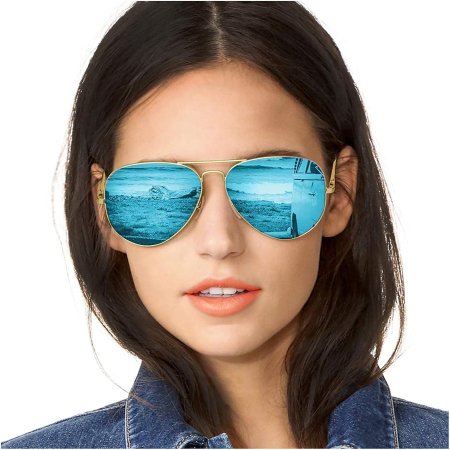 Women's mirrored sunglasses авиатор