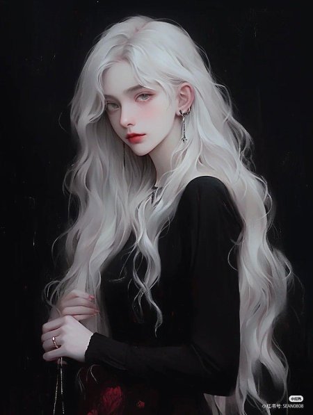 Девушка белые волосы