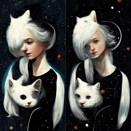 Девушка с белыми волосами