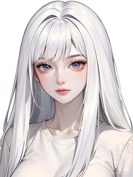 С белыми волосами