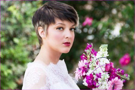 Невеста с короткой стрижкой