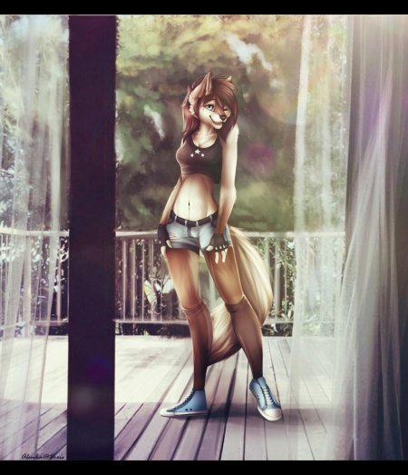 Фурри волк девушка