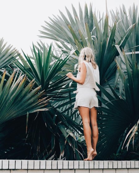 Девушка на пальме