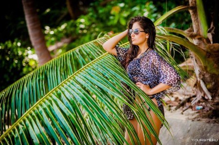 Девушка на пальме