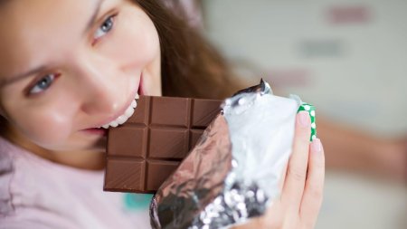 Eating chocolate