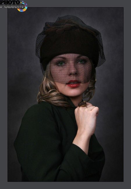 Шапка с вуалью