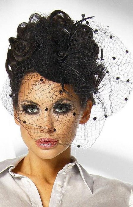 Шляпка вуалетка