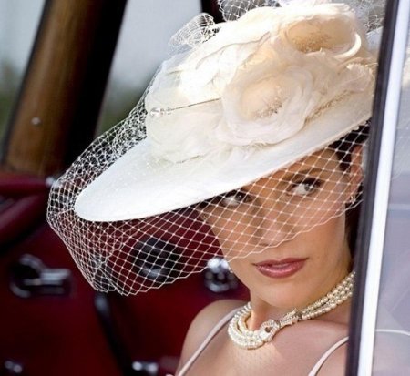 Дама в шляпе с вуалью