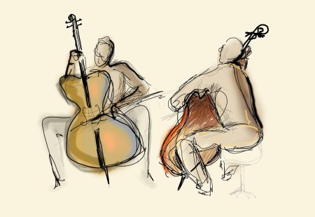 Контрабас рисунок