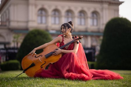 Красивая виолончелистка