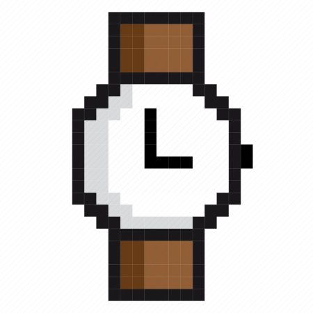 Часы пиксель арт