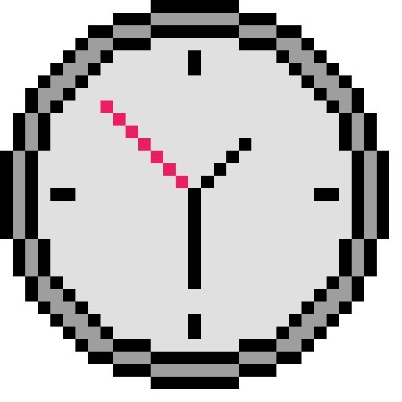 Часы пиксель