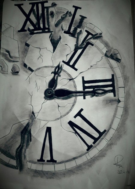 Часы тату эскиз