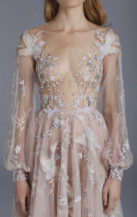 Свадебное платье прозрачное