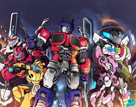 Бамблби и оптимус прайм