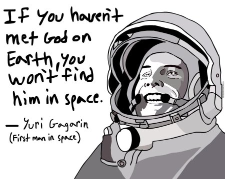 Yuri gagarin the first man in space