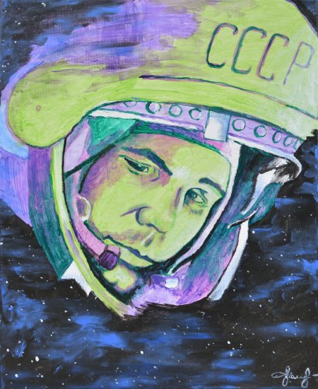 Портрет юрия гагарина карандашом