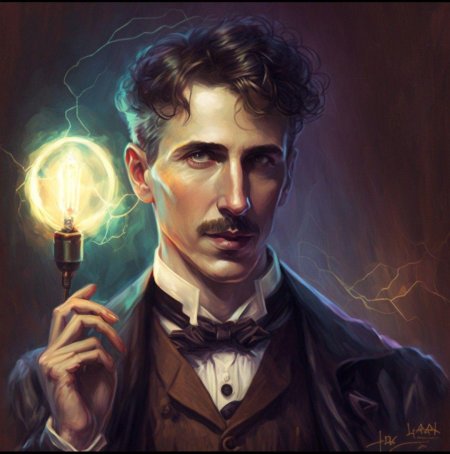 Никола тесла портрет