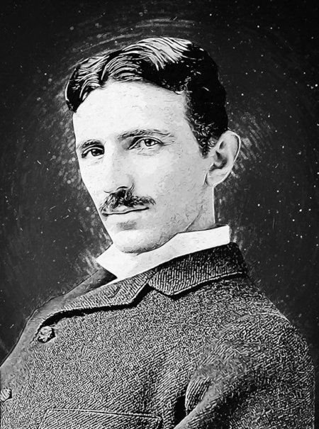 Никола тесла портрет