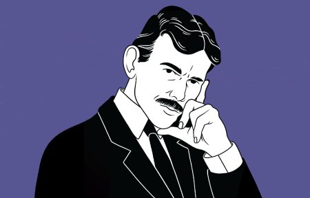 Никола тесла стикер