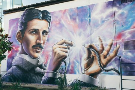 Сочи никола тесла граффити