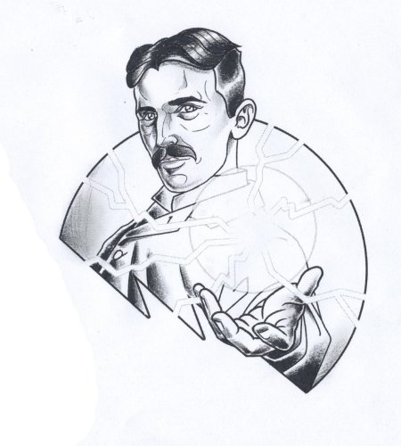 Никола тесла эскиз