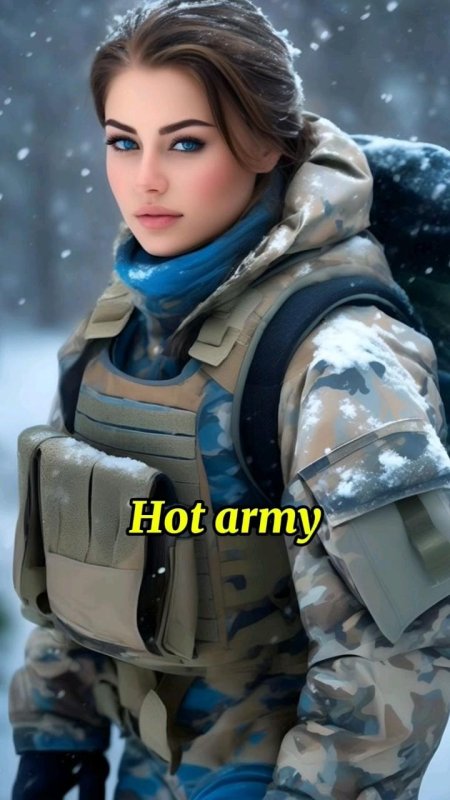 Красивая девушка в военной форме